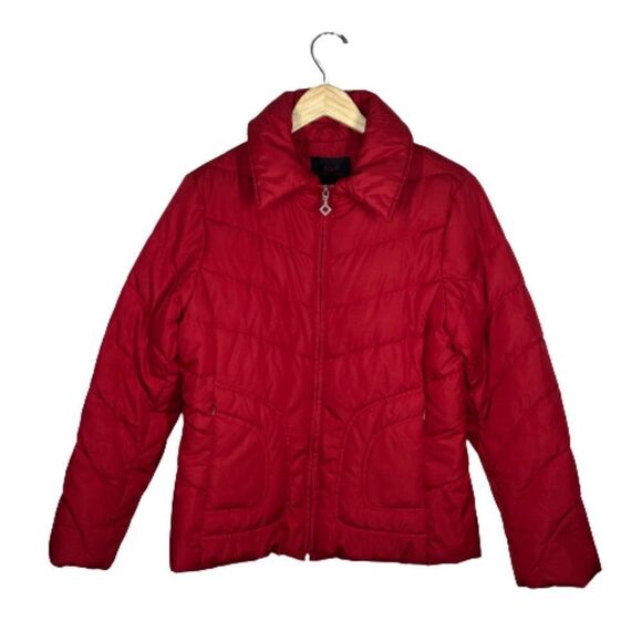 Mackintosh new england women's red puffer coat down feathers size small - Picture 1 of 14